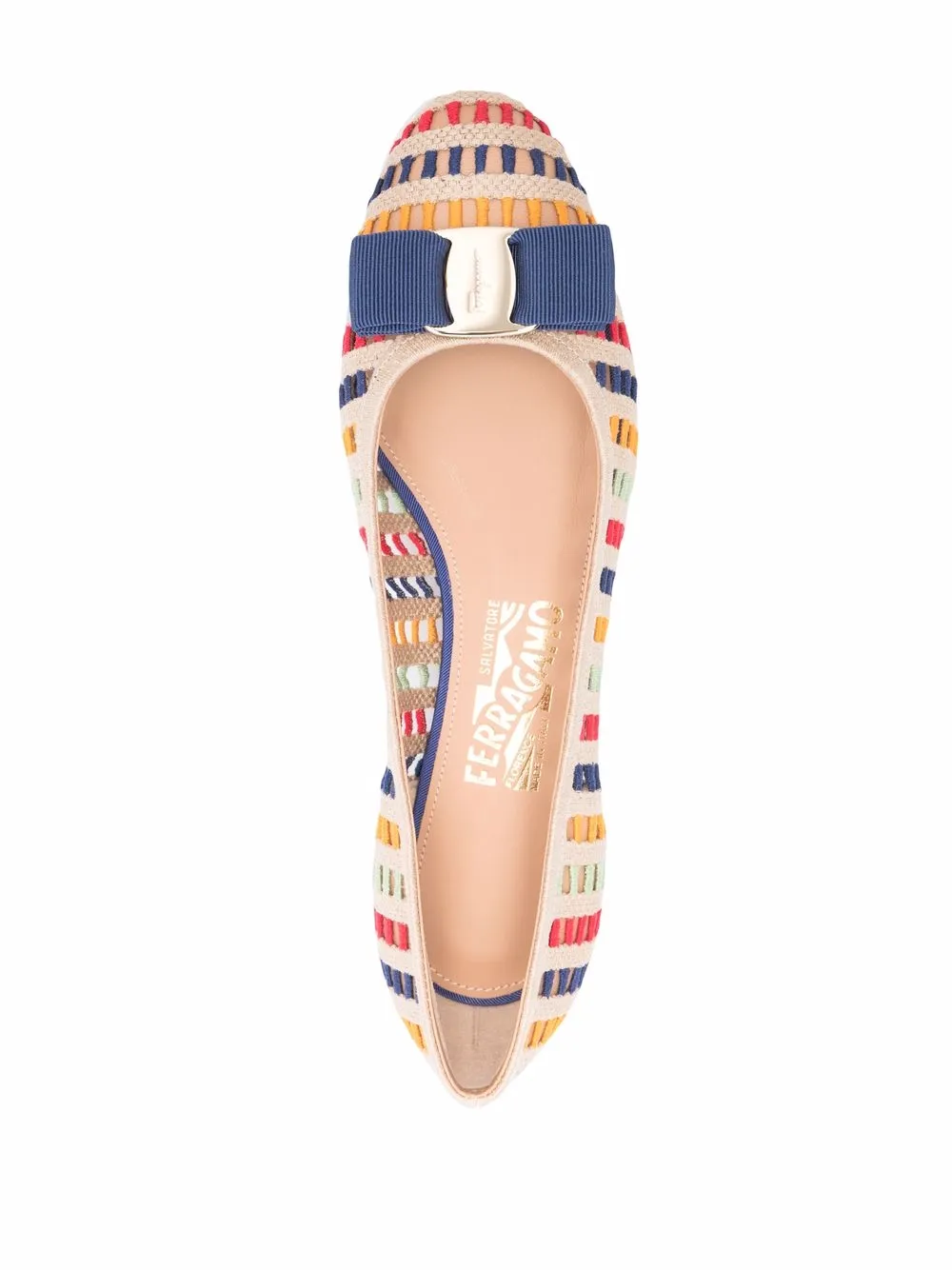 Ferragamo Vara woven ballerinas Neutrals