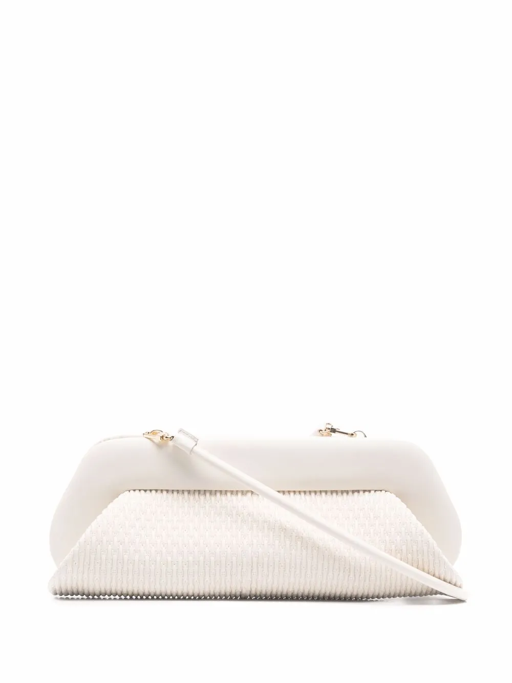 

Themoirè Dion quilted clutch bag - White