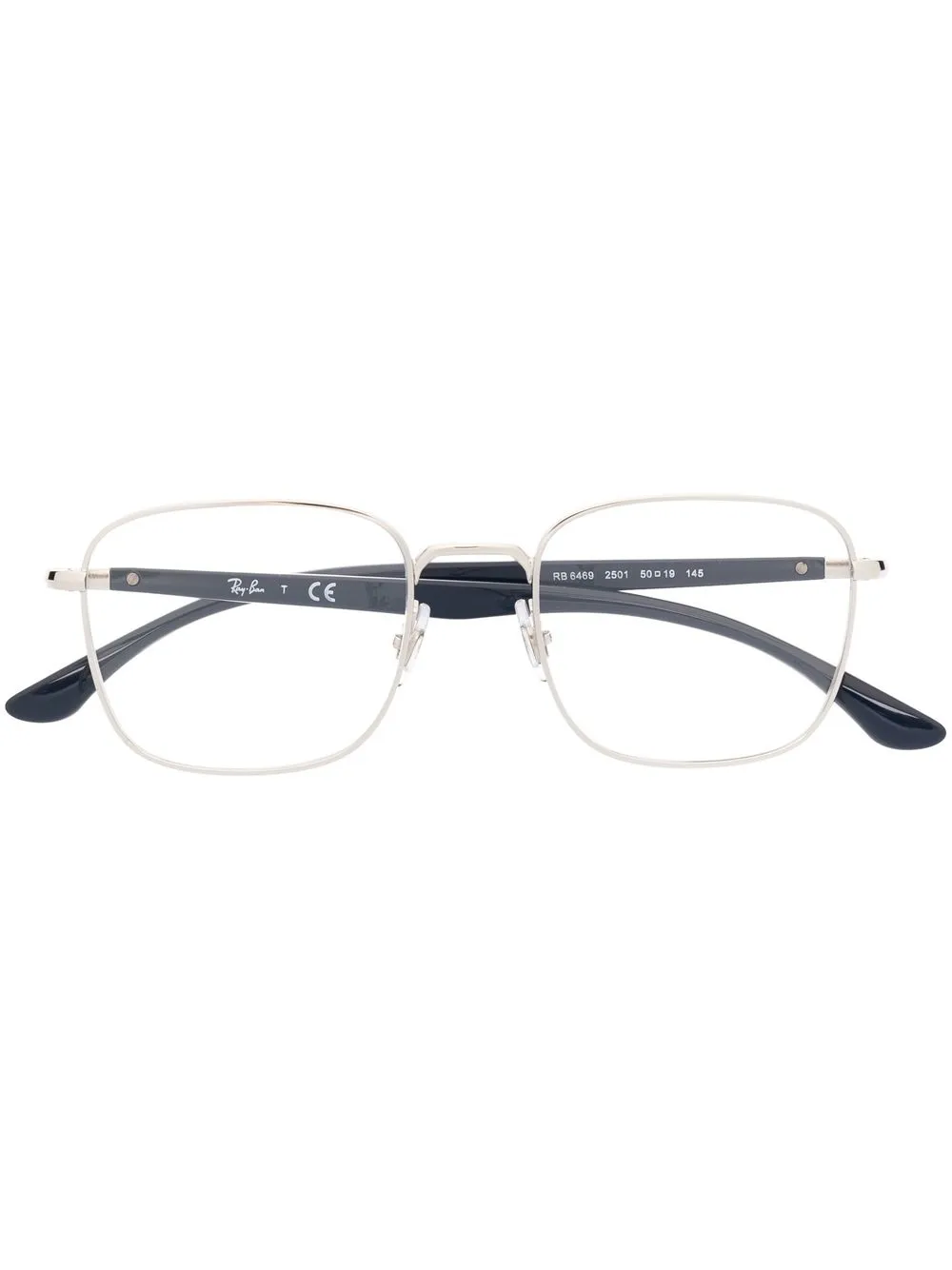 

Ray-Ban polished-effect square-frame glasses - Grey