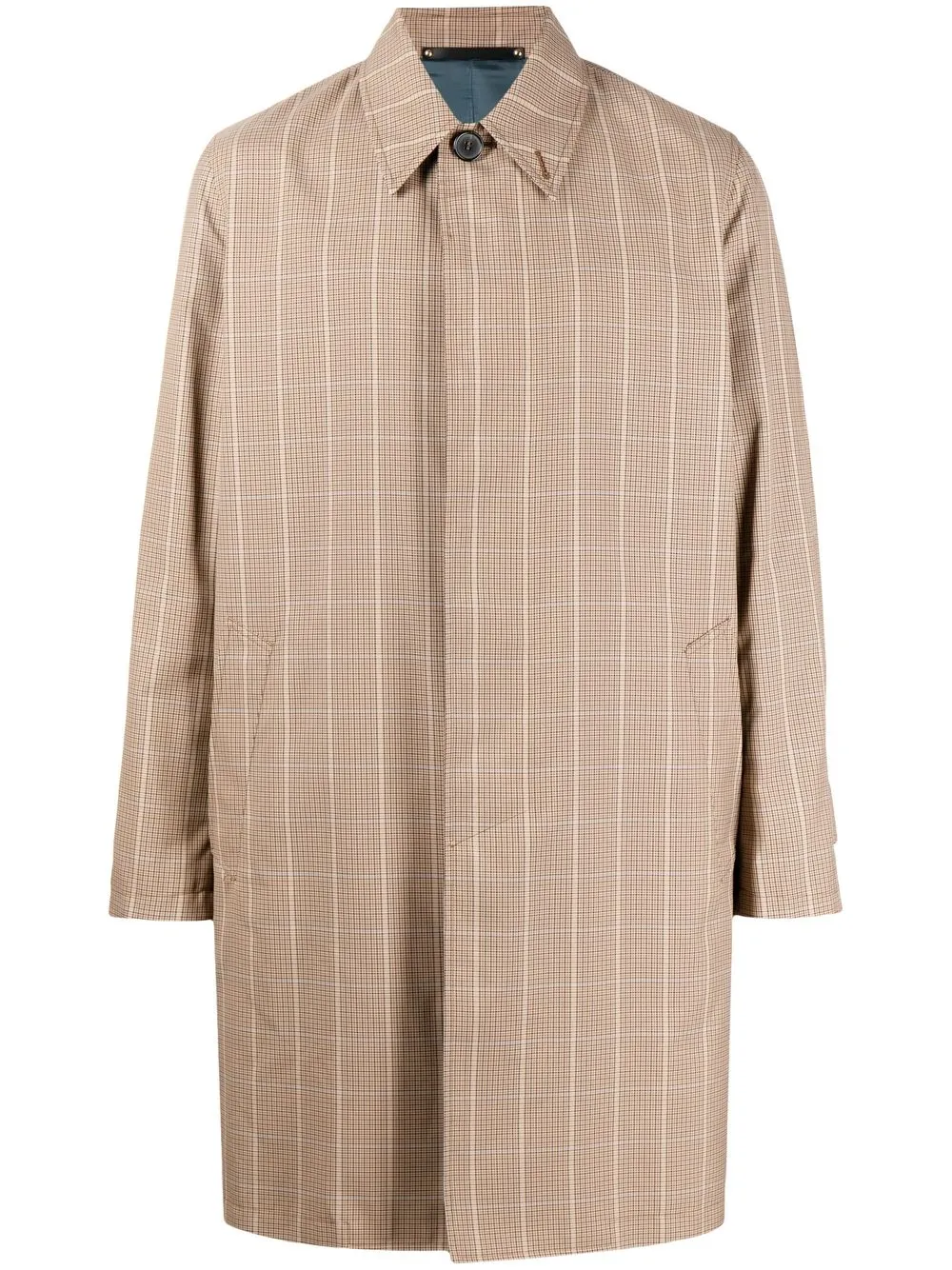 

Paul Smith micro check single-breasted coat - Brown