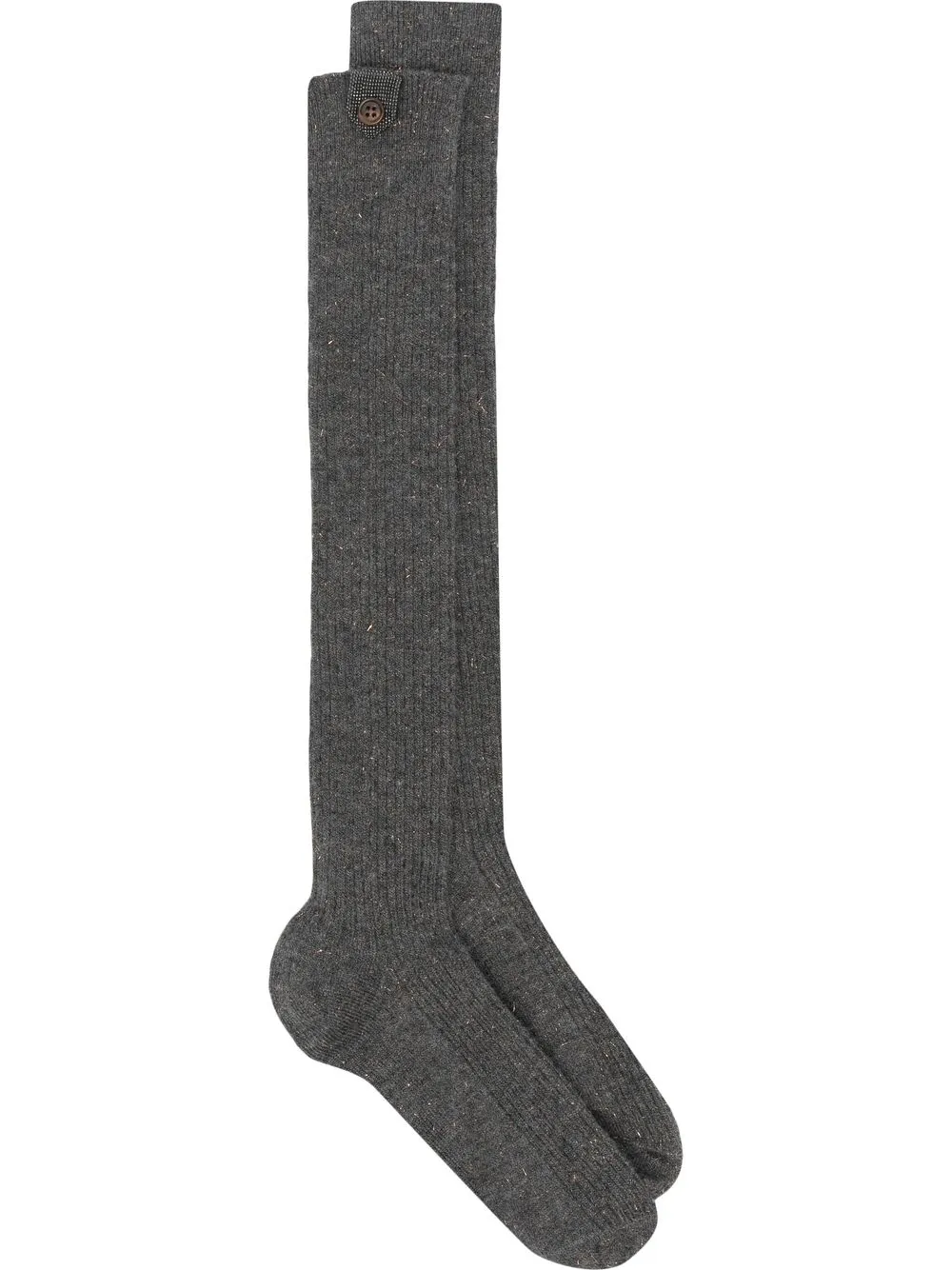 

Brunello Cucinelli calcetines tejidos con botones - Gris