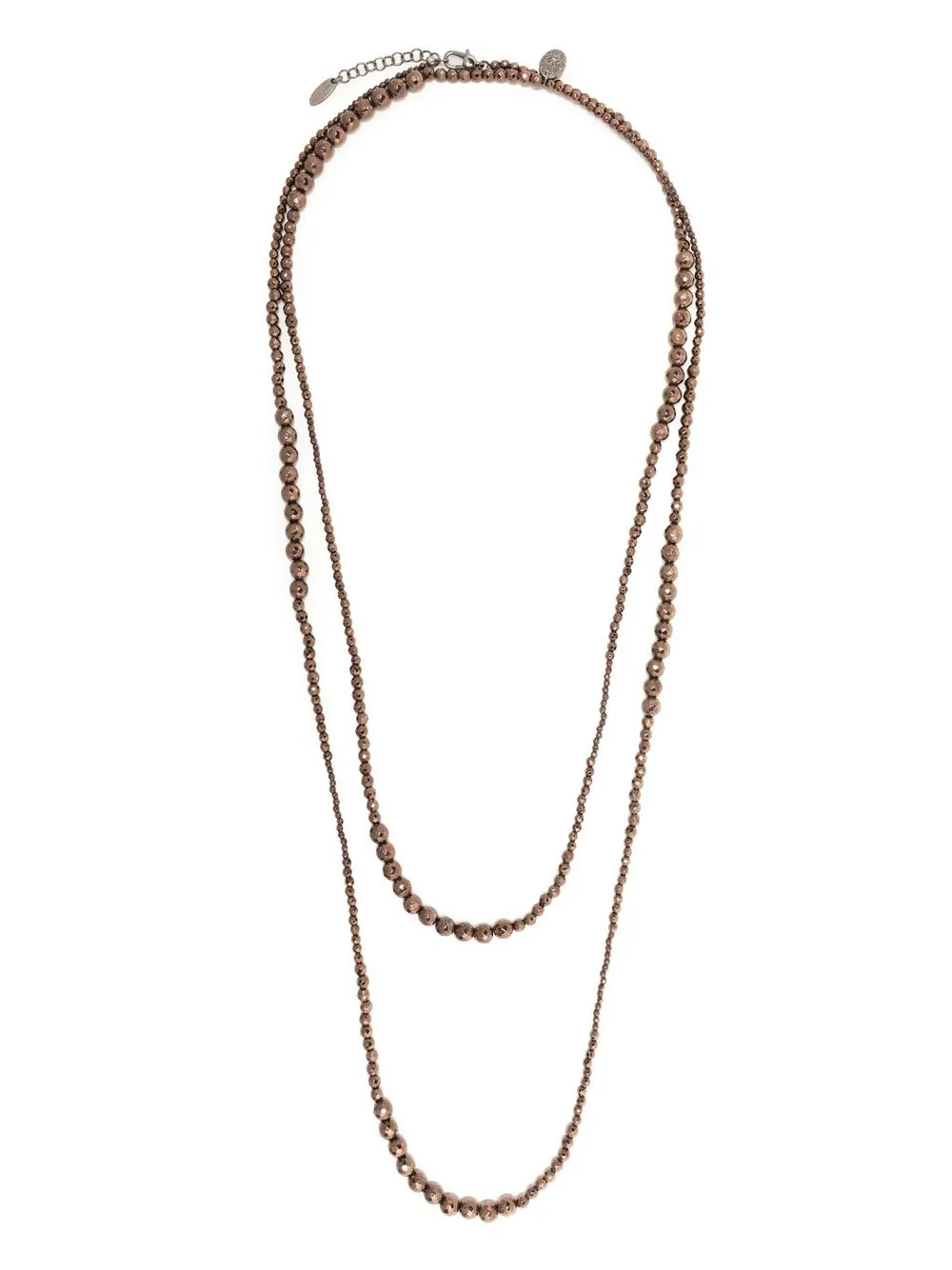 

Brunello Cucinelli collar de doble cadena con detalles de cuentas - Marrón