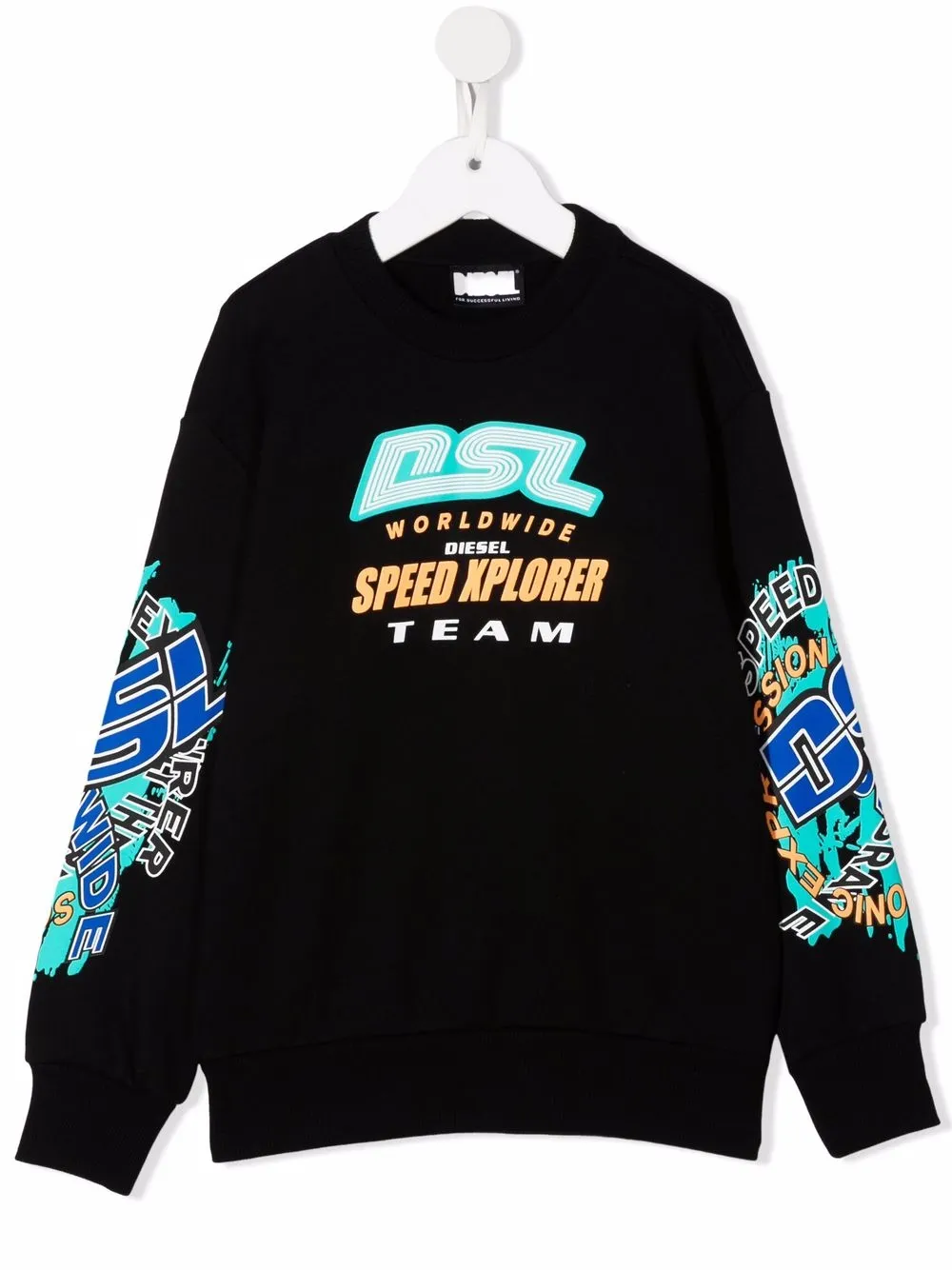 

Diesel Kids graphic-print cotton sweatshirt - Black