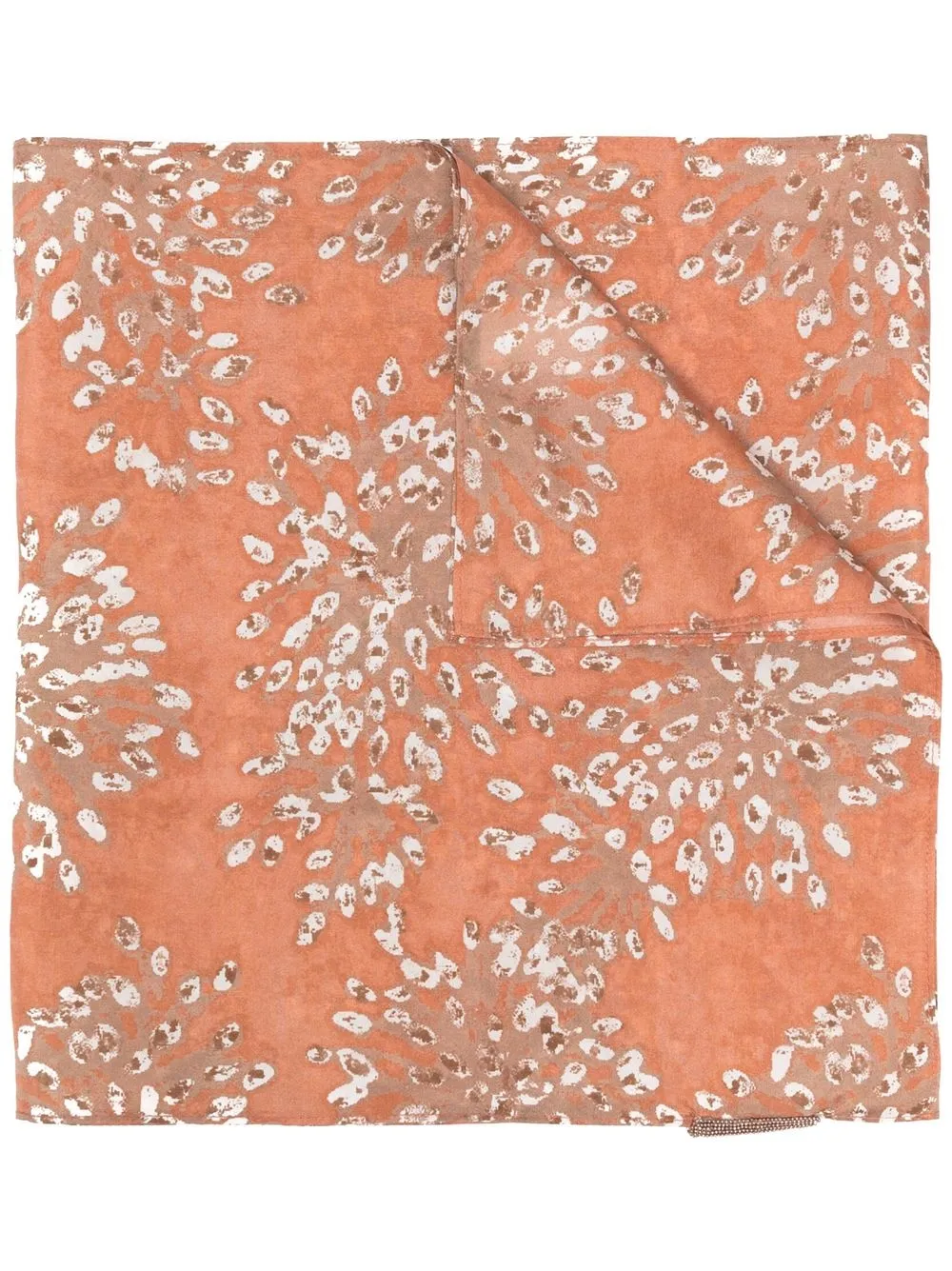 

Brunello Cucinelli mascada con estampado abstracto - Naranja