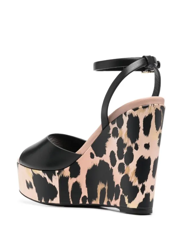 cheetah print wedge heels