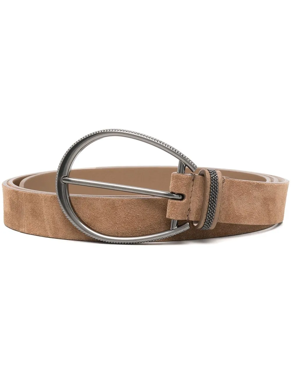 

Brunello Cucinelli buckle-fastening suede belt - Brown