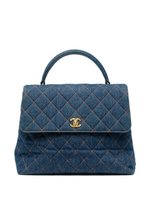 CHANEL 1997 CC diamond-quilted top-handle bag Women