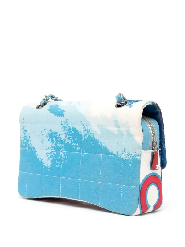 CHANEL Pre-Owned 2002 Surf Line Shoulder Bag | Blue | FARFETCH