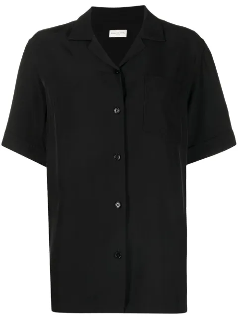 Dries Van Noten Pre-Owned Cuban-collar short-sleeved shirt