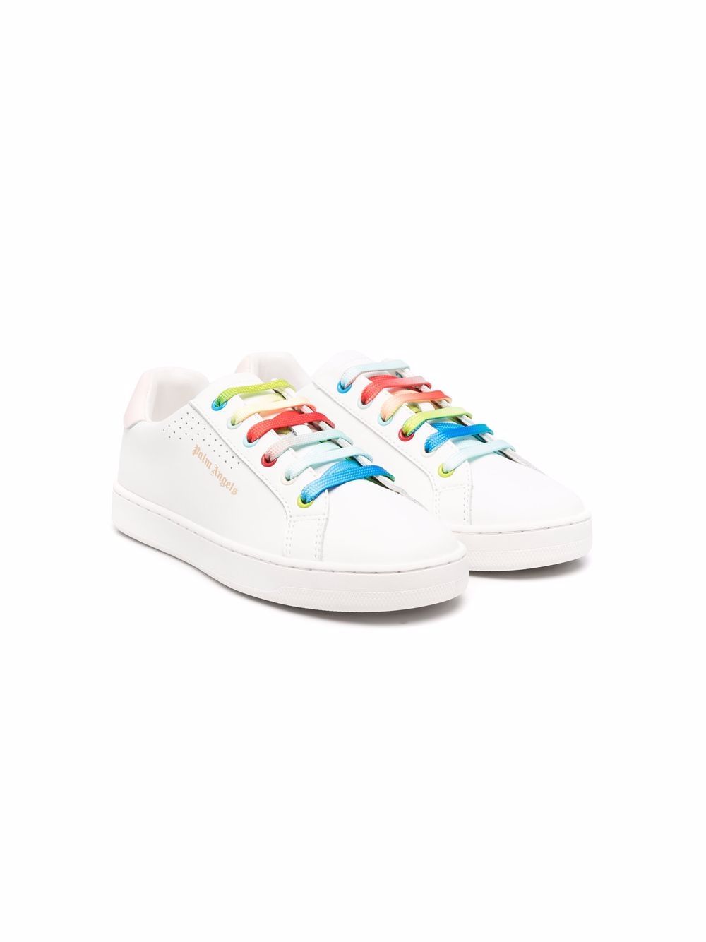 Palm Angels Kids logo-print low-top sneakers - White