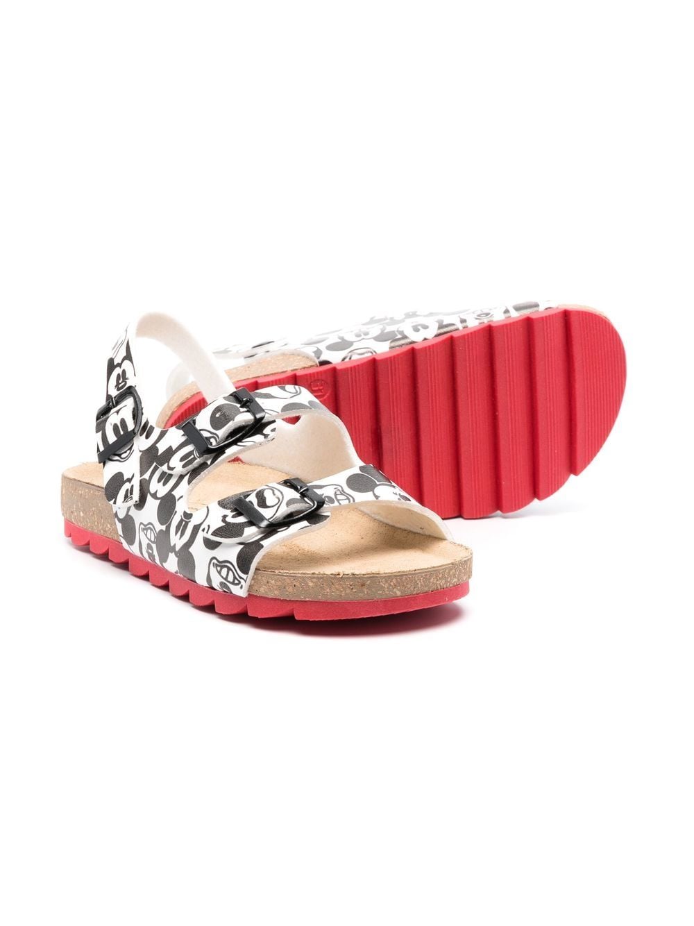 Moa Kids x Disney sandalen met Mickey Mouse print - Wit