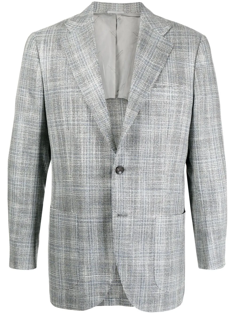 

Kiton blazer con botones a cuadros - Gris