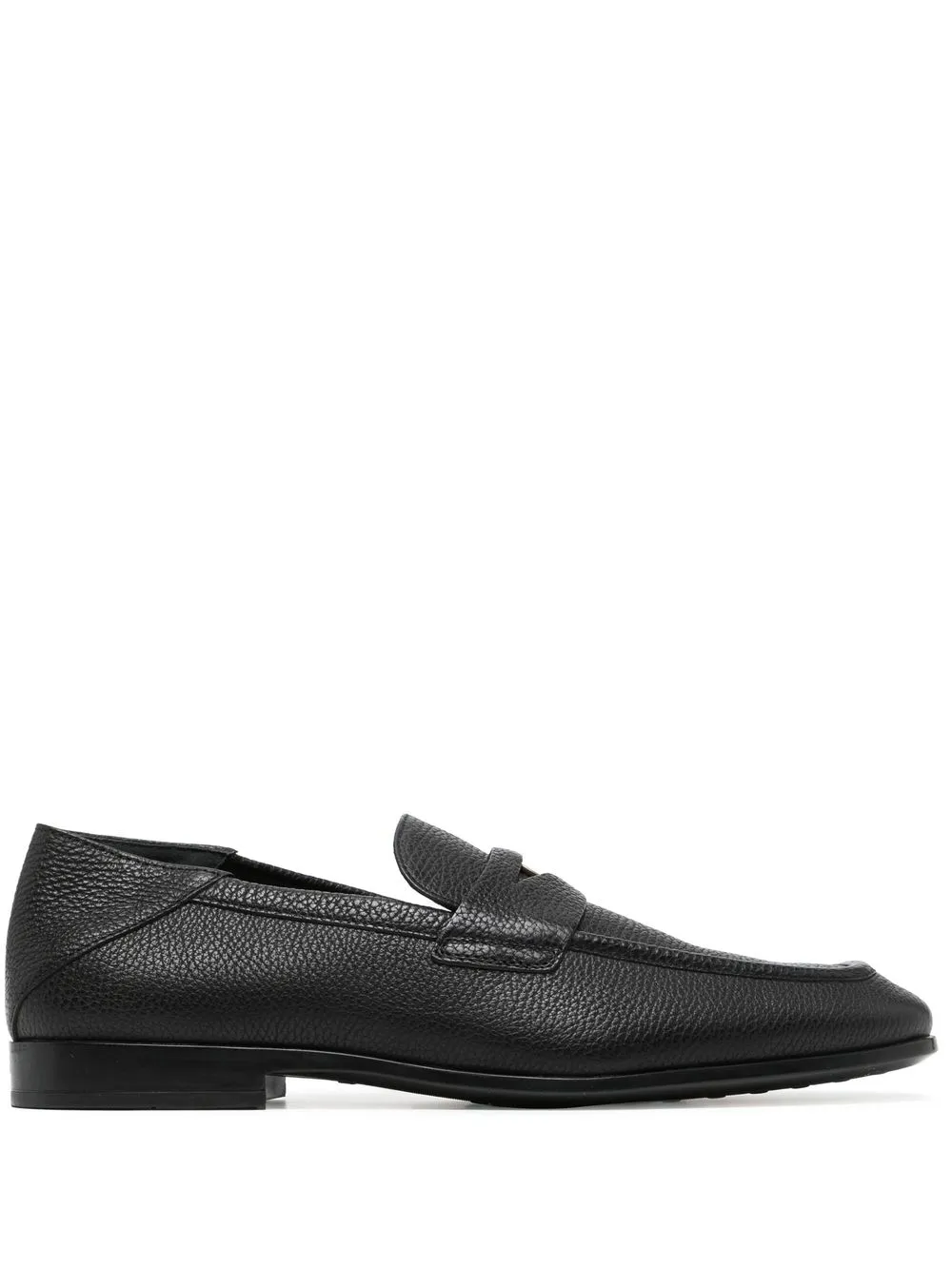 

Tod's logo-plaque leather loafers - Black