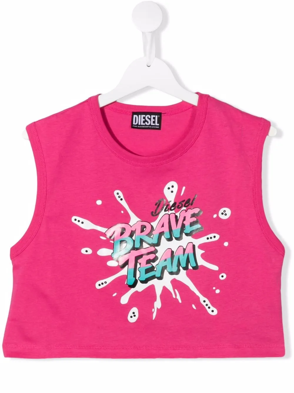 

Diesel Kids camiseta con estampado gráfico - Rosado