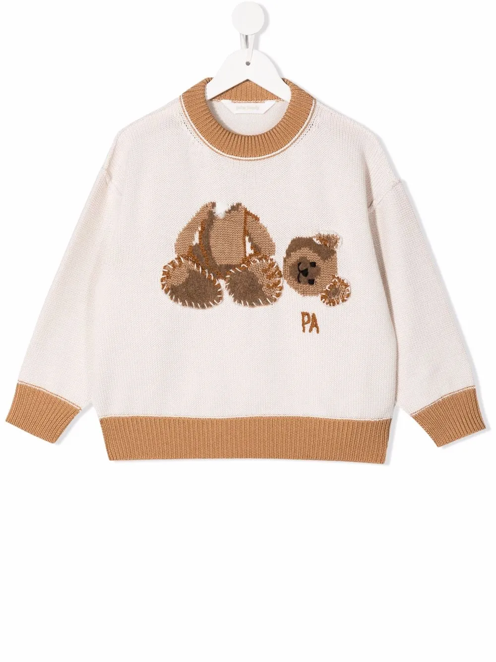 

Palm Angels Kids suéter con motivo Bear en intarsia - Neutro