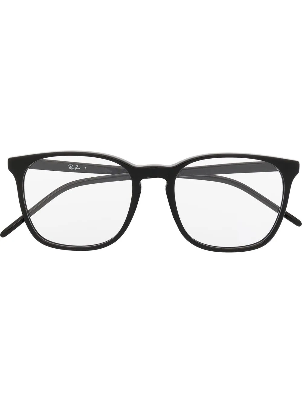 

Ray-Ban lentes con armazón cuadrada y efecto pulido - Negro