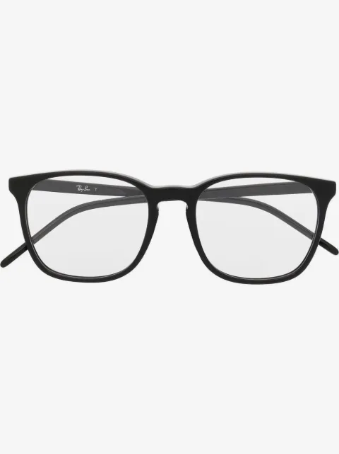Ray-Ban polished-effect square-frame glasses