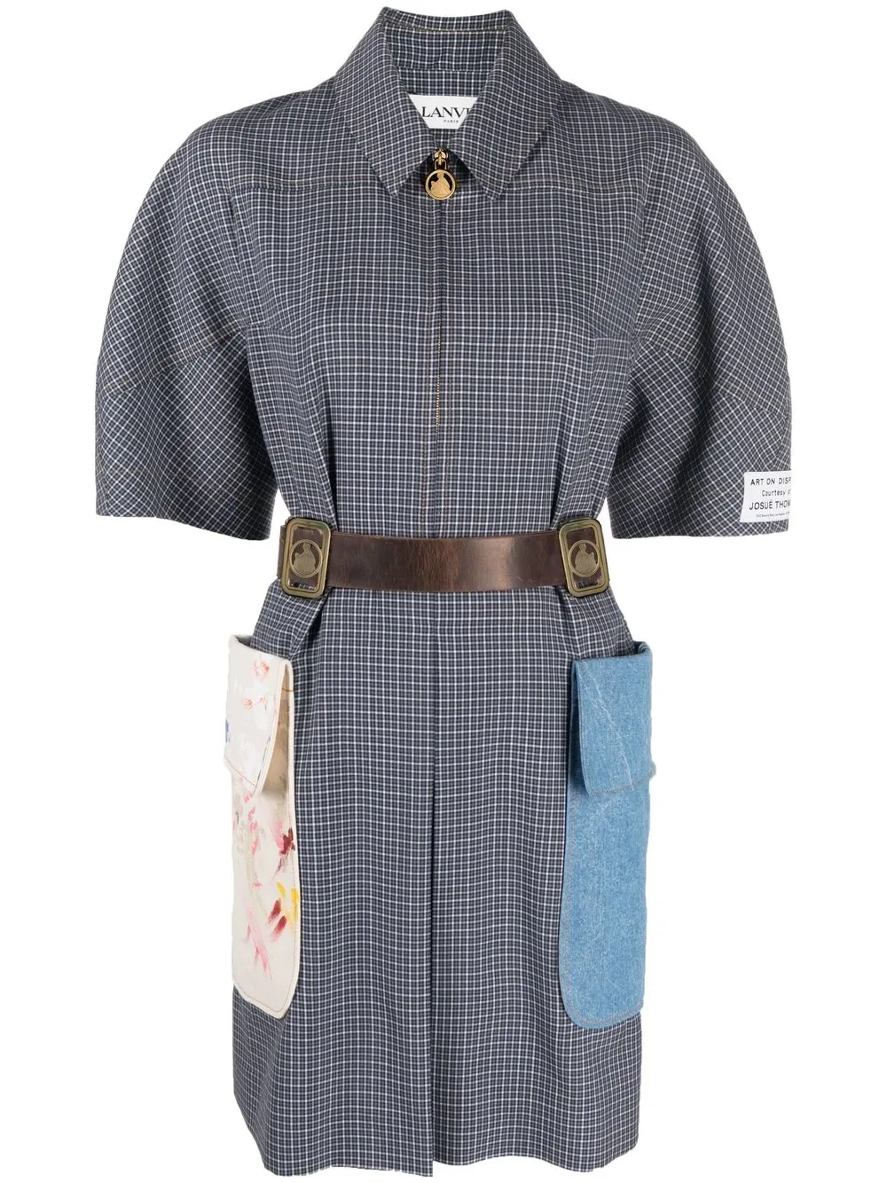 

Lanvin x GALLERY DEPT. check-pattern dress - Blue