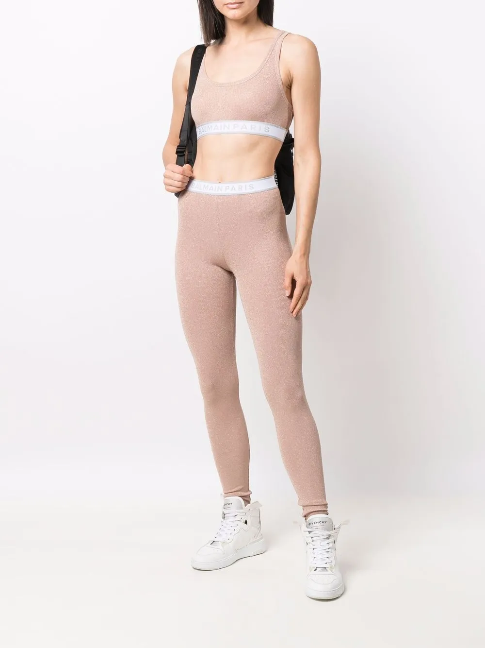 Balmain Sport-bh met logoband - Roze