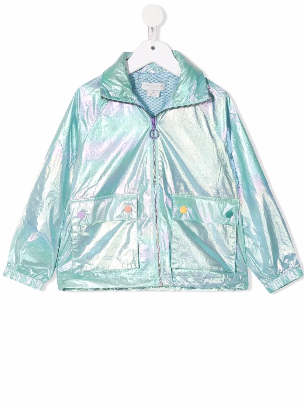 

Stella McCartney Kids shine zip-up jacket - Blue