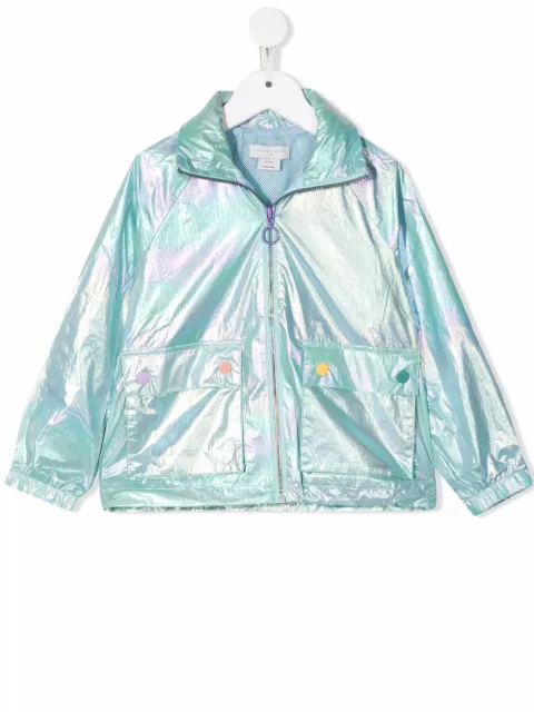 Stella McCartney Kids جاكيت لامع بسحاب