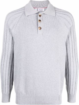 Brunello Cucinelli long-sleeved Polo Shirt - Farfetch