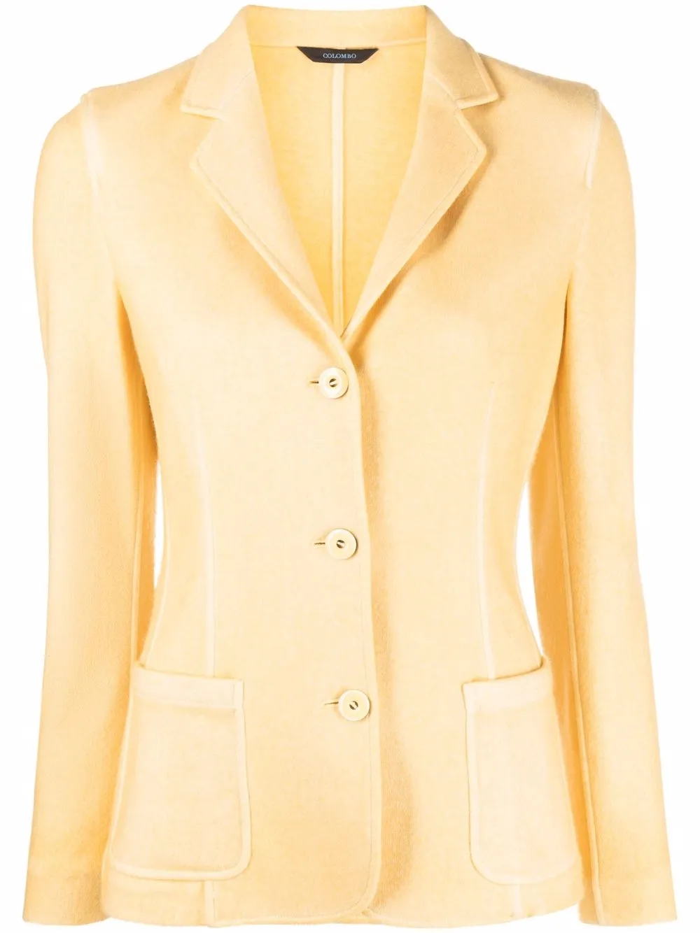 

Colombo single-breasted cashmere-blend blazer - Yellow