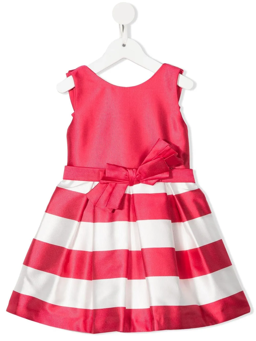 

Abel & Lula vestido con motivo de rayas y detalle de moño - Rosado