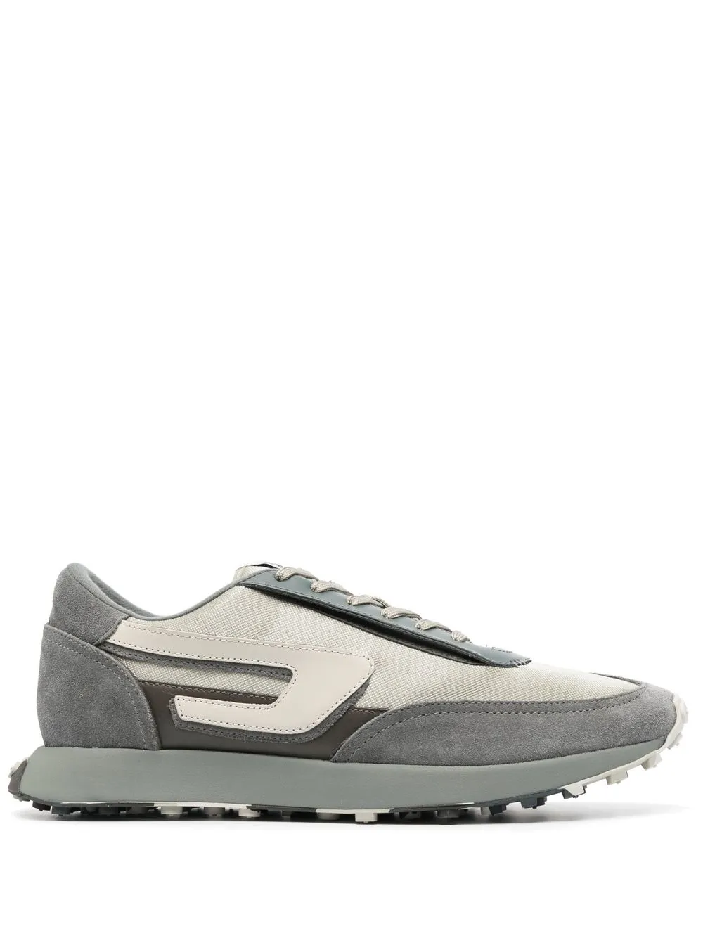 

Diesel tenis con parche del logo - Gris