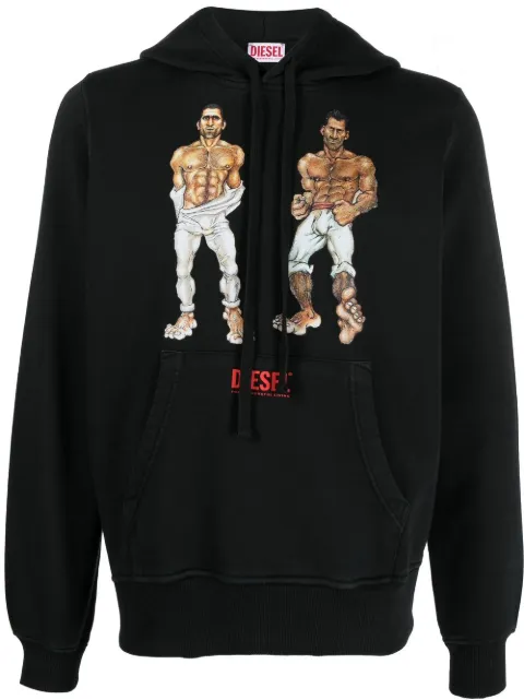 Diesel x ToFF graphic-print hoodie