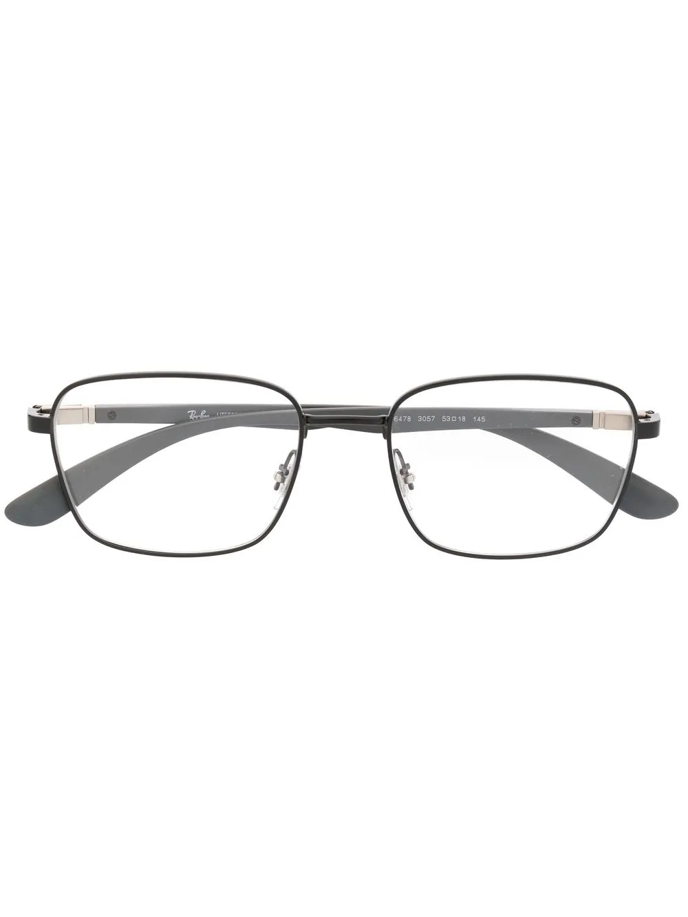 

Ray-Ban polished-effect square-frame glasses - Black