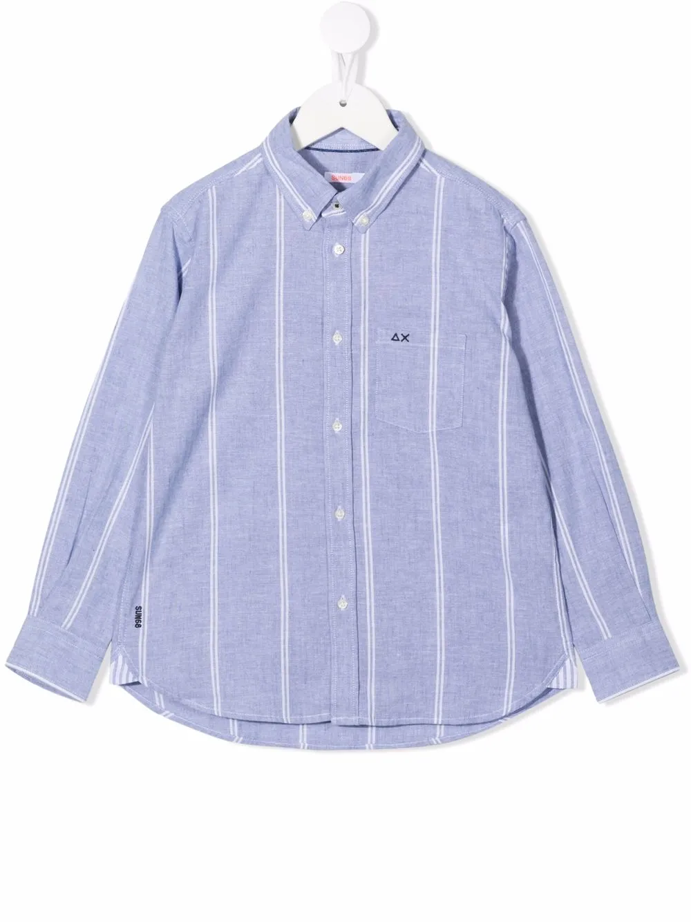 

Sun 68 camisa con botones y rayas estampadas - Azul
