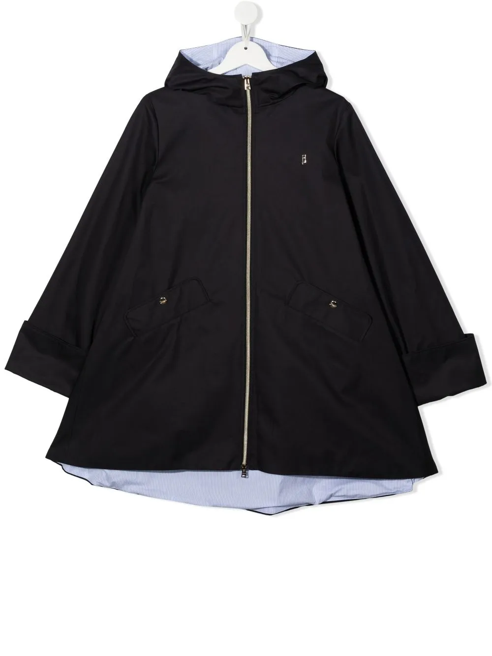 

Herno Kids hooded zipped coat - Blue