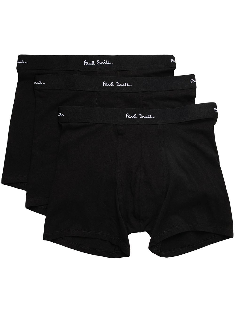 Paul Smith Three-pack Logo-waistband Boxers In Black