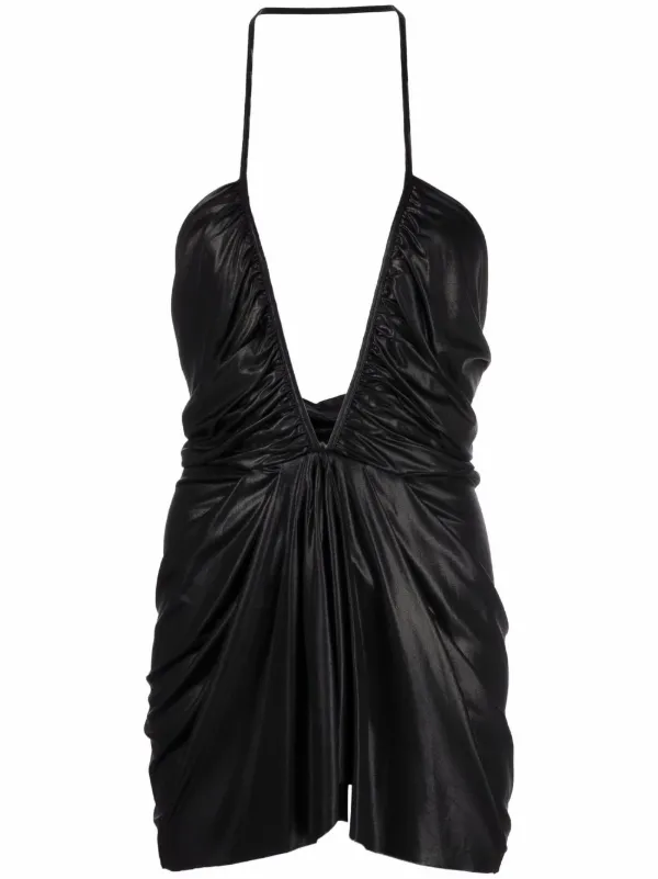 Rick Owens Lilies Ruched Halterneck Top 