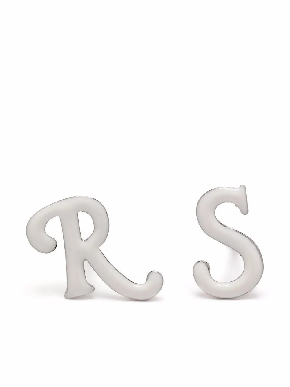 

Raf Simons aretes con logo - Blanco