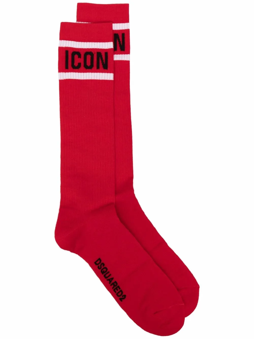 

Dsquared2 calcetines con logo tejido en intarsia - Rojo