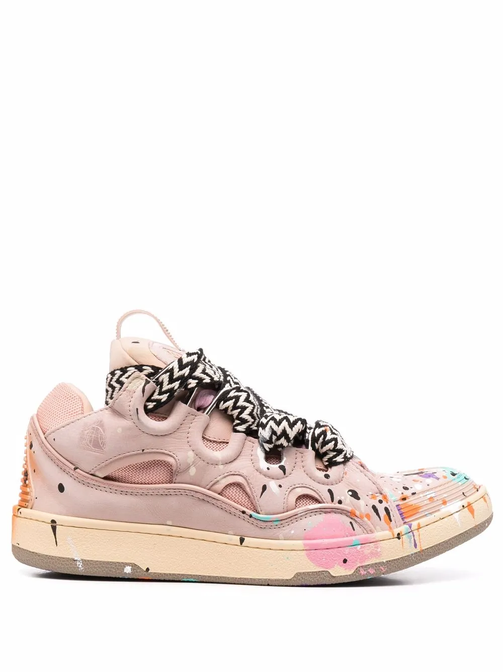 

Lanvin tenis bajos con salpicaduras de pintura estampadas - Rosado