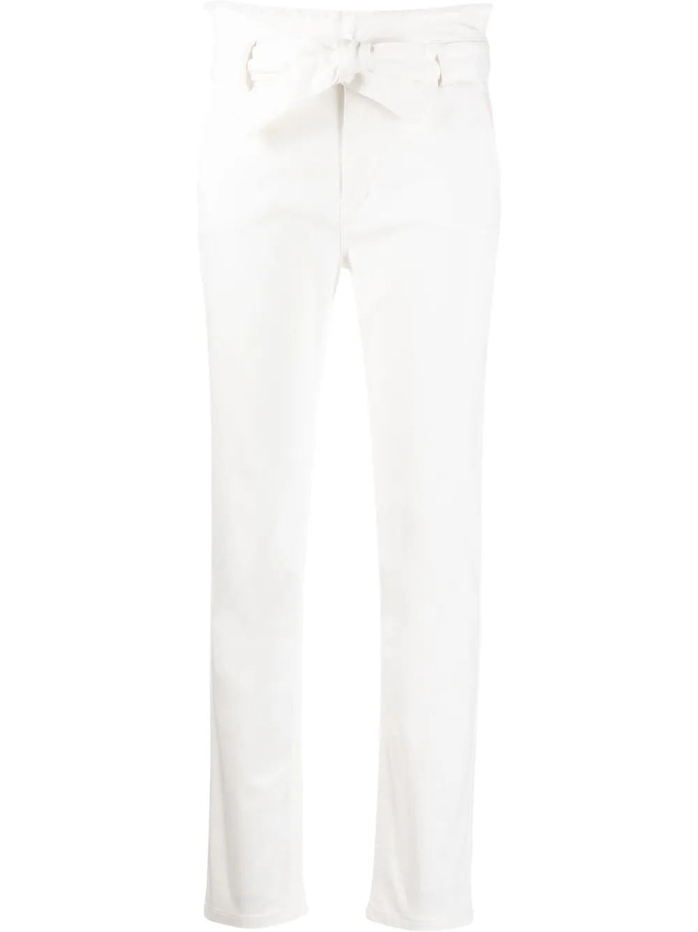 

D.Exterior skinny jeans con cintura paperbag - Blanco