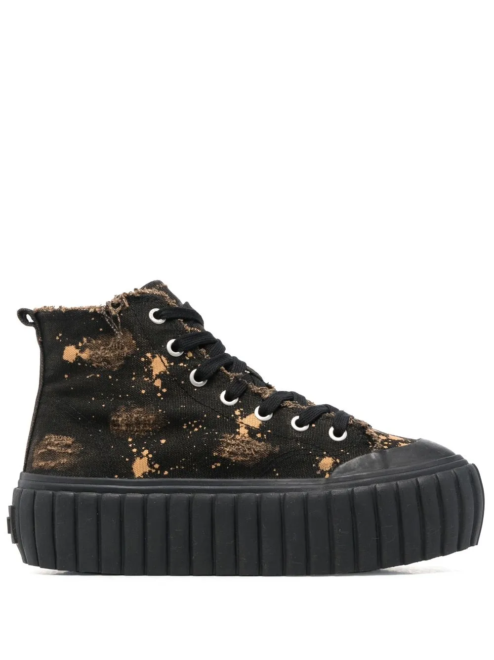 Diesel S-Hanami Mid X Mens Black Canvas Lace Up Lifestyle