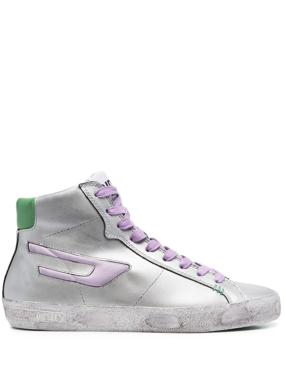 

Diesel distressed-finish high-top sneakers - Silver