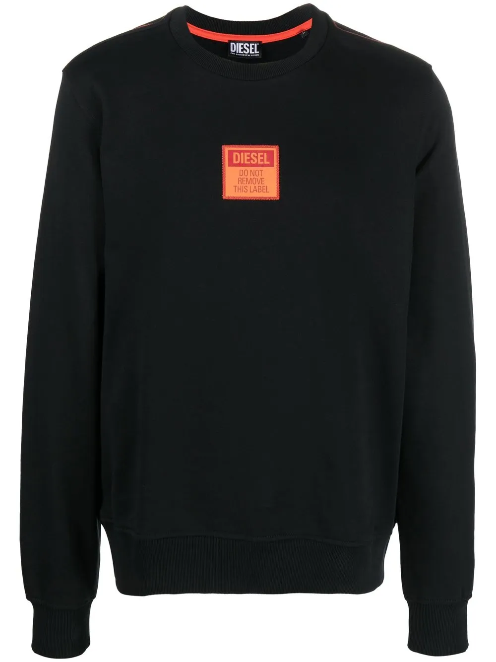 

Diesel logo-patch long-sleeved jumper - Black