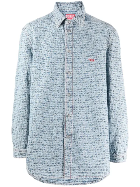 Diesel モノグラム ロングスリーブ デニムシャツ