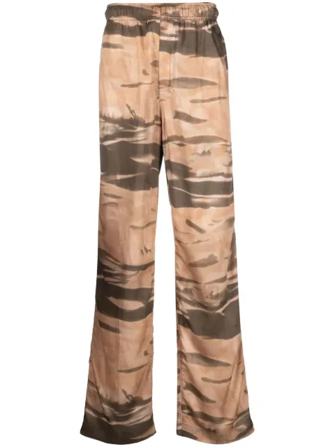 Diesel camouflage wide-leg trousers 