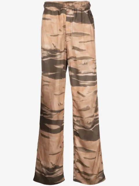 Diesel camouflage wide-leg trousers 