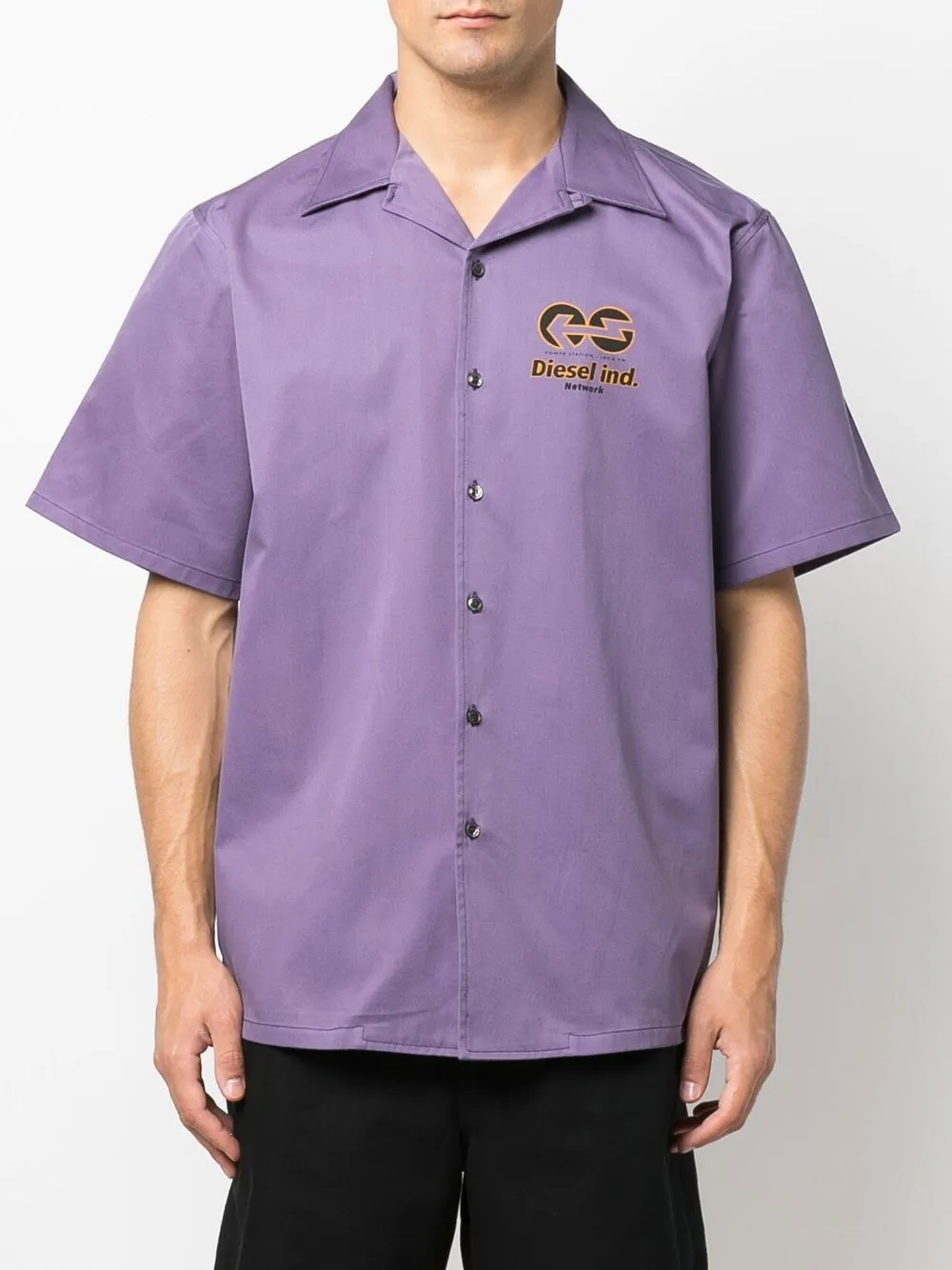  Diesel Hemd Mit Logo Print   Violett 