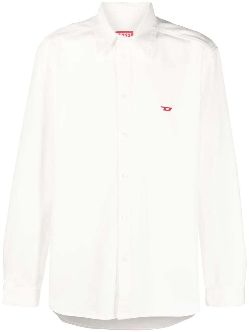 

Diesel camisa con logo bordado - Blanco