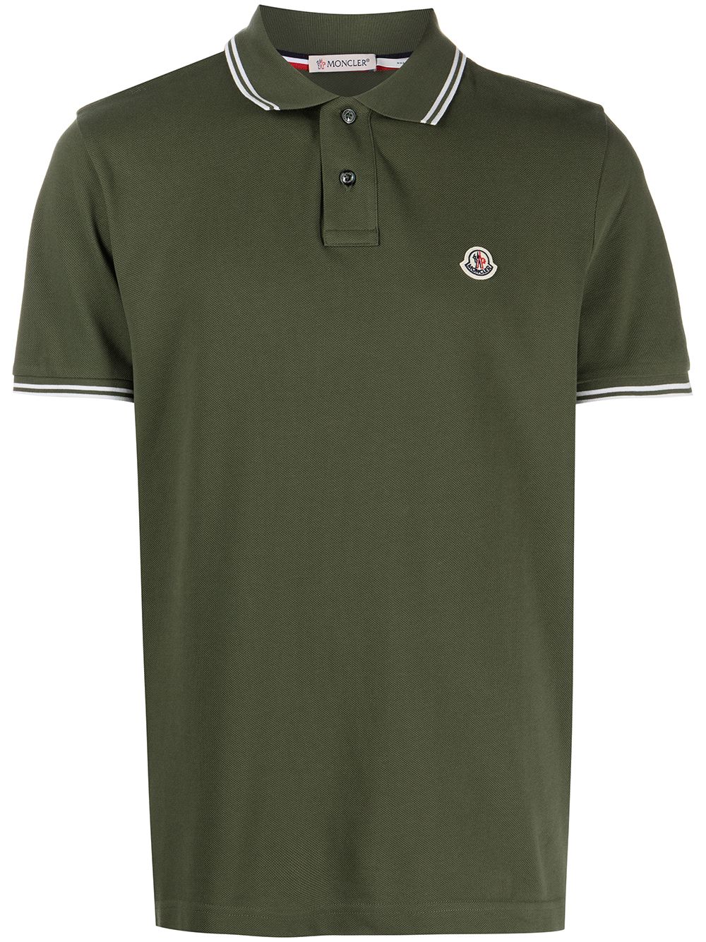 

Moncler playera tipo polo con parche del logo - Verde