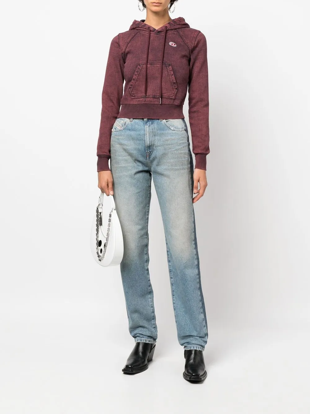 Diesel cropped denim hoodie | Hoodies | Image 2