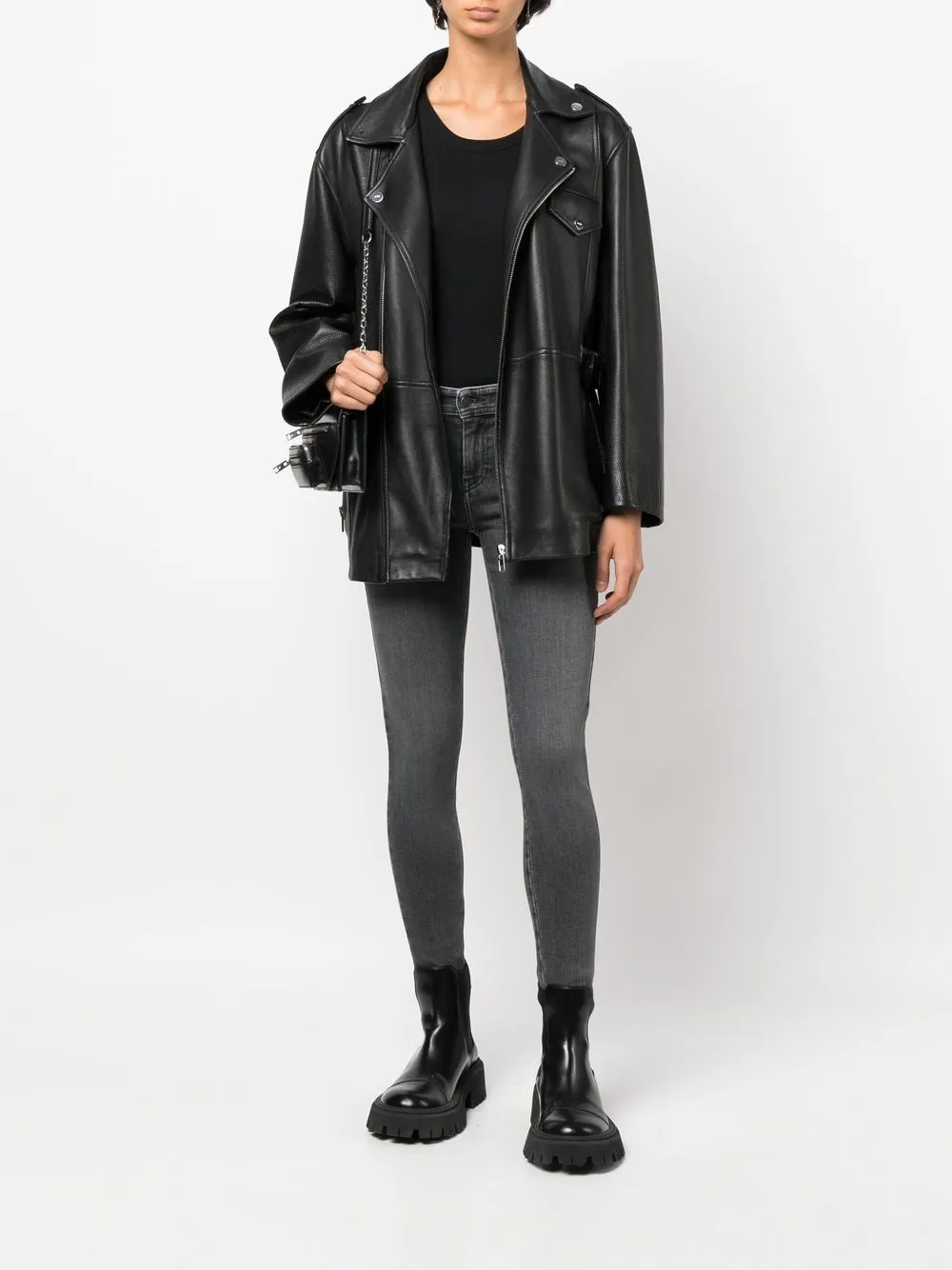 Diesel Jeans met logopatch - Grijs